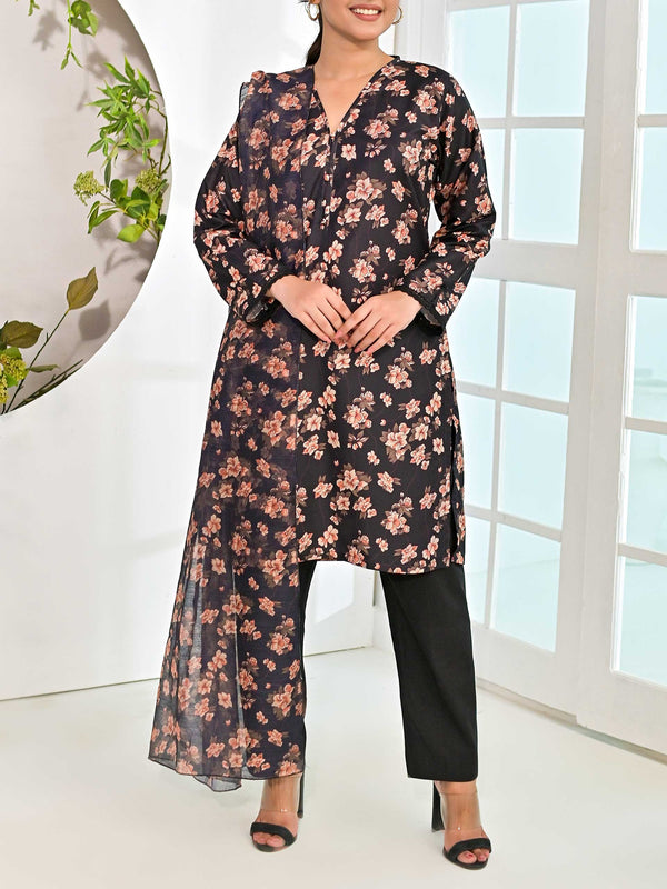 Black Printed 2 pc - 50144