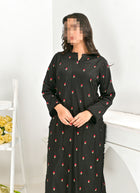 Black Jacquard Embroidered 2 pc - 50124