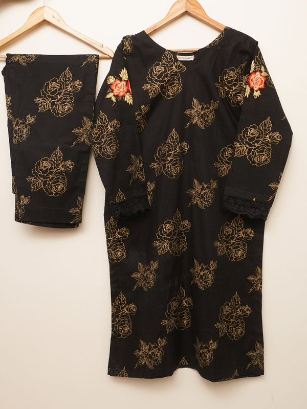 Black Printed 2 pc - 50165