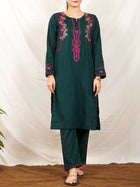 Green Embroidered 2 pc - 50116