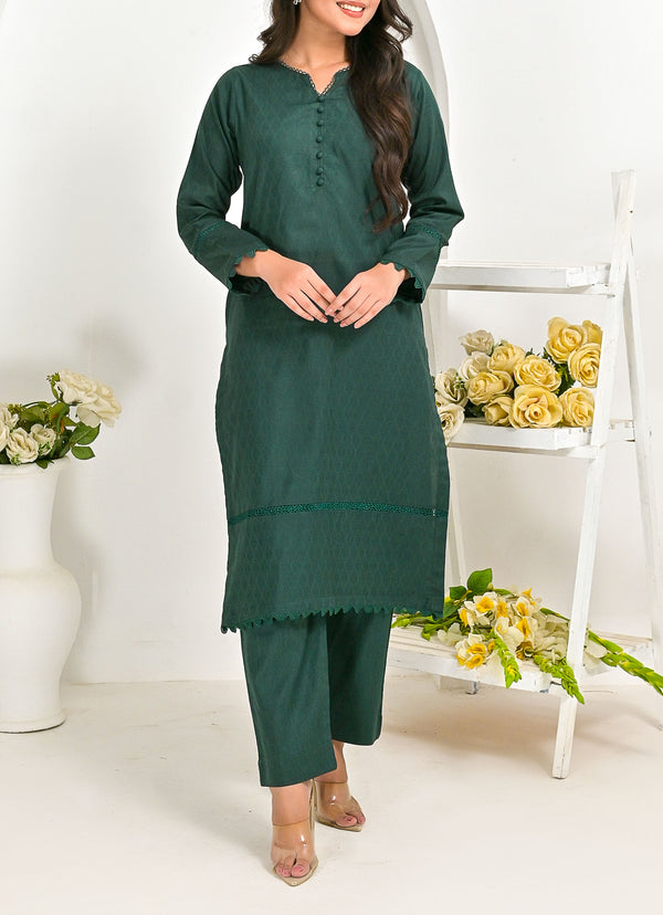 Green Jacquard 2 pc - 50100