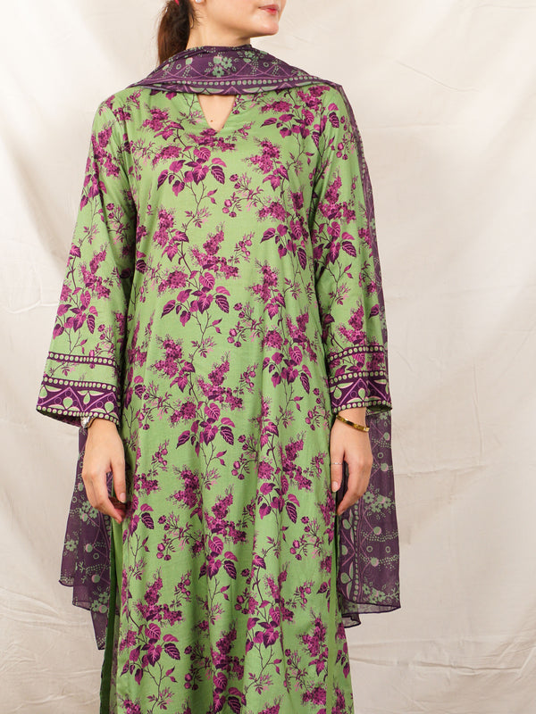 Green Printed 3 pc - 50120