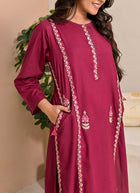 Maroon Embroidered Shirt - 54999A