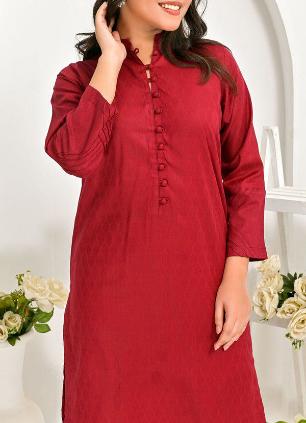 Maroon Jacquard 2 pc - 50131