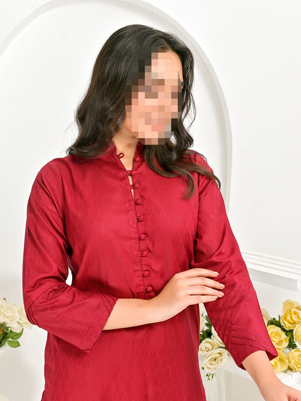 Maroon Jacquard 2 pc - 50131